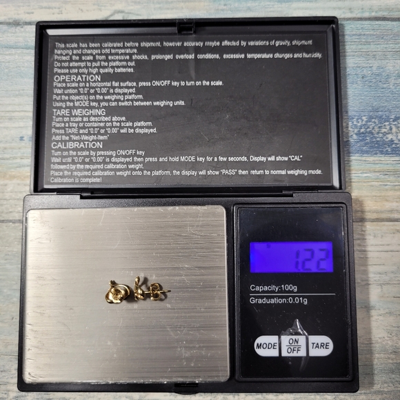 14k Small Heart Earrings. - Picture 8 of 14